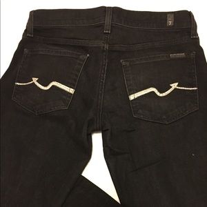 7for all mankind -Black -Roxanne -Bling pockets